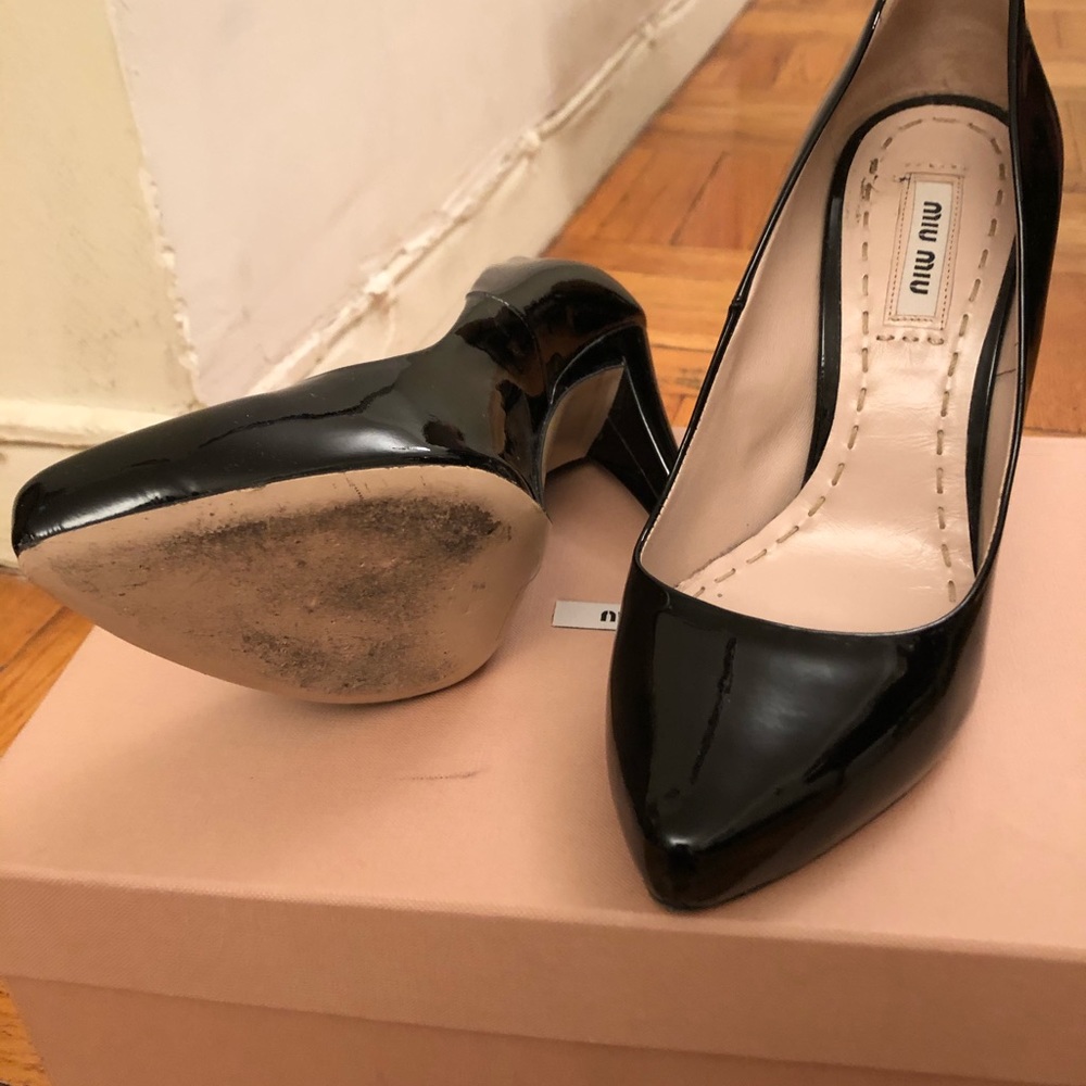 Miu Miu Patent Leather Black Pumps - Picture 7 of 8